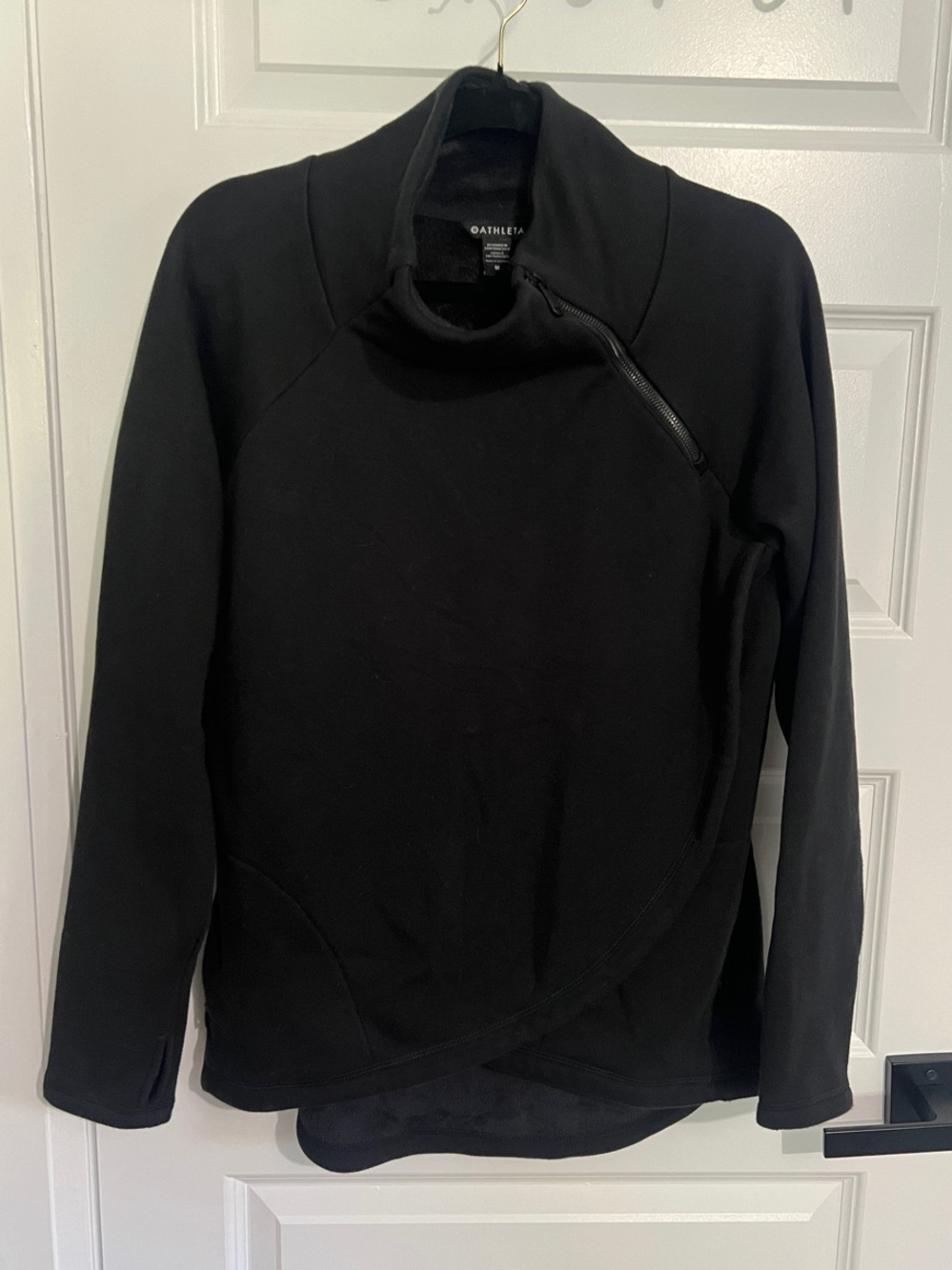 Athleta Black Asym Karma Pullover